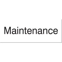Accuform PSG850BA 3"" x 8"" Engraved Accu-Ply Sign: Maintenance Black Letters on Brass