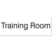 Accuform PSG876YL 3"" x 8"" Engraved Accu-Ply Sign: Training Room Black Letters on Yellow
