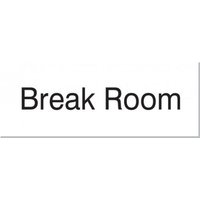 Accuform PSG878MR 3"" x 8"" Engraved Accu-Ply Facility Sign: Break Room White Letters on Maroon