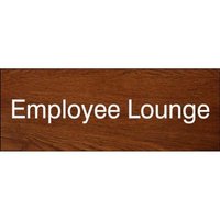 Accuform PSG902WL 3"" x 8"" Engraved Accu-Ply Sign White Letters on Walnut