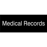 Accuform PSG905BK 3"" x 8"" Engraved Accu-Ply Sign White Letters on Black