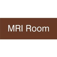 Accuform PSG907BR 3"" x 8"" Engraved Accu-Ply Sign White Letters on Brown