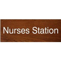 Accuform PSG908WL 3"" x 8"" Engraved Accu-Ply Sign White Letters on Walnut