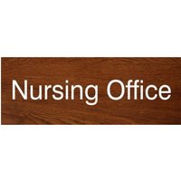 Accuform PSG909WL 3"" x 8"" Engraved Accu-Ply Sign White Letters on Walnut