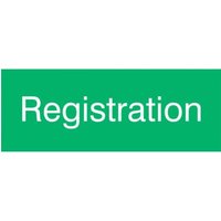 Accuform PSG916GN 3"" x 8"" Engraved Accu-Ply Sign White Letters on Green