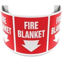 Accuform PSJ341 12"" 180D Projection Safety Sign: Fire Blanket