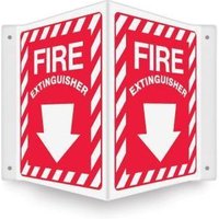 Accuform PSP359 3D 12"" x 9"" Panel Projection Safety Sign: Fire Extinguisher