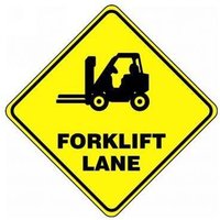 Accuform PSR406 17"" Slip-Gard Diamond Floor Sign Forklift Lane