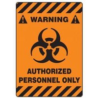 Accuform PSR632 20"" x 14"" Slip-Gard ANSI Warning Safety Sign: Authorized Personnel Only