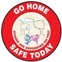 Accuform PSW732 17"" Pavement Print Sign: Go Home Safe Today