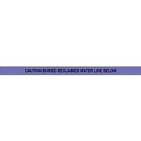 Accuform PTD645 3"" x 1000-ft Detectable Tape Underground Warning Tape: Caution Buried Reclaimed Water Line Below