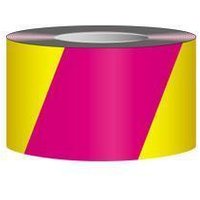 Accuform PTM734MGYL 3"" x 54-ft Tape: Marking Tape Magenta/Yellow