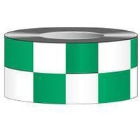 Accuform PTM773GNWT 2"" x 54-ft Marking Tape: Checkerboard Pattern Green/White