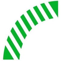 Accuform PTS670GNWT 12"" Slip-Gard Floor Shapes: 90 Degr Curve, Green/White
