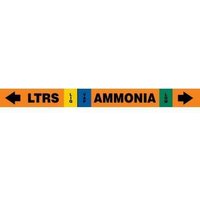 Accuform RAK115R IIAR Self-Stick Ammonia Pipe Marker: LTRS/LIQ/VAP/LOW, IIAR SS OD 1-1/2"" - 2""