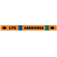 Accuform RAK116R IIAR Self-Stick Ammonia Pipe Marker: LTS/VAP/LOW, IIAR SS OD 1-1/2"" - 2""