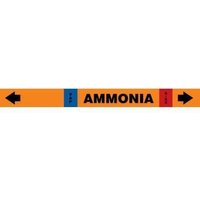 Accuform RAK121P IIAR Self-Stick Ammonia Pipe Marker: (blank)/VAP/HIGH, IIAR SS OD 3/4"" - 1-1/4""