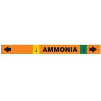Accuform RAK122P IIAR Self-Stick Ammonia Pipe Marker: (blank)/LIQ/LOW, IIAR SS OD 3/4"" - 1-1/4""