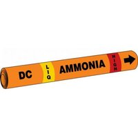 Accuform RAP302D IIAR Snap Tite Ammonia Pipe Marker: DC/LIQ/HIGH, IIAR ST OD 1-1/2"" - 2""