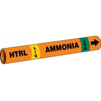 Accuform RAP309C IIAR Snap Tite Ammonia Pipe Marker: HTRL/LIQ/LOW, IIAR ST OD 3/4"" - 1-1/4""