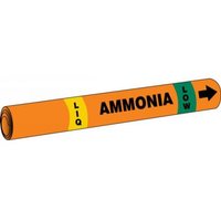 Accuform RAP322C IIAR Snap Tite Ammonia Pipe Marker: (blank)/LIQ/LOW, IIAR ST OD 3/4"" - 1-1/4""