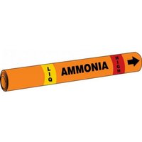 Accuform RAP323D IIAR Snap Tite Ammonia Pipe Marker: (blank)/LIQ/HIGH, IIAR ST OD 1-1/2"" - 2""
