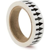 Accuform RAW451BKWT Directional Flow Arrow Tapes, 1"" x 108-ft, Black Arrow on White