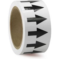 Accuform RAW453BKWT Directional Flow Arrow Tapes, 2"" x 108-ft, Black Arrow on White