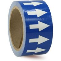 Accuform RAW453BUWT Directional Flow Arrow Tapes, 2"" x 108-ft, White Arrow on Blue