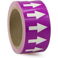 Accuform RAW453WTPR Directional Flow Arrow Tapes, 2"" x 108-ft, White Arrow on Purple