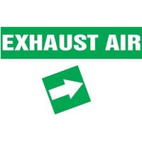 Accuform RPC762GNWTPD Duct Marker: Exhaust Air, OD 2-1/2"" - 6"", White Letters on Green