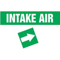 Accuform RPC764GNWTPD Duct Marker: Intake Air, OD 2-1/2"" - 6"", White Letters on Green