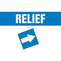 Accuform RPC768BUWTPD OD 2-1/2"" - 6"" Duct Marker: Relief, White Letters on Blue