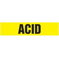 Accuform RPK109SSD Self Stick - 2-1/2"" to 6"" OD ASME (ANSI) Pipe Marker: Acid