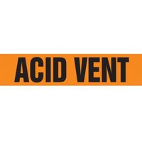 Accuform RPK111SSD Self Stick - 2-1/2"" to 6"" OD ASME (ANSI) Pipe Marker: Acid Vent