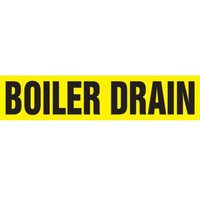 Accuform RPK161SSB Self Stick - 1-1/2"" to 2"" OD ASME (ANSI) Pipe Marker: Boiler Drain