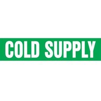Accuform RPK216STC Snap Tite - 2-1/4"" to 3 OD ASME (ANSI) Pipe Marker: Cold Supply
