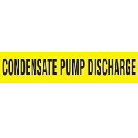 Accuform RPK236SSA Self Stick - 3/4"" to 1-1/4"" OD ASME (ANSI) Pipe Marker: Condensate Pump Discharge