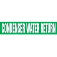 Accuform RPK243SSB Self Stick - 1-1/2"" to 2"" OD ASME (ANSI) Pipe Marker: Condenser Water Return