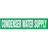Accuform RPK245SSB Self Stick - 1-1/2"" to 2"" OD ASME (ANSI) Pipe Marker: Condenser Water Supply