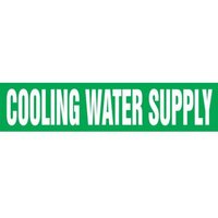 Accuform RPK251SSB Self Stick - 1-1/2"" to 2"" OD ASME (ANSI) Pipe Marker: Cooling Water Supply