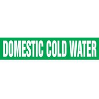Accuform RPK271STC Snap Tite - 2-1/4"" to 3 OD ASME (ANSI) Pipe Marker: Domestic Cold Water