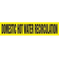 Accuform RPK281STA Snap Tite - 3/4"" to 1-1/4"" OD ASME (ANSI) Pipe Marker: Domestic Hot Water Recirculation