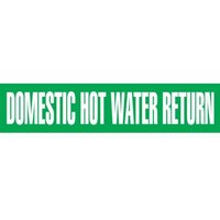 Accuform RPK287SSA Self Stick - 3/4"" to 1-1/4"" OD ASME (ANSI) Pipe Marker: Domestic Hot Water Return
