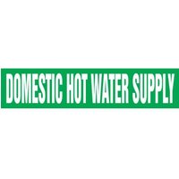 Accuform RPK291STA Snap Tite - 3/4"" to 1-1/4"" OD ASME (ANSI) Pipe Marker: Domestic Hot Water Supply