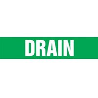 Accuform RPK295SSA Self Stick - 3/4"" to 1-1/4"" OD ASME (ANSI) Pipe Marker: Drain