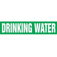 Accuform RPK299STC Snap Tite - 2-1/4"" to 3 OD ASME (ANSI) Pipe Marker: Drinking Water