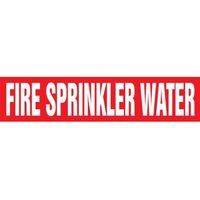 Accuform RPK325STA Snap Tite - 3/4"" to 1-1/4"" OD ASME (ANSI) Pipe Marker: Fire Sprinkler Water