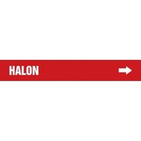 Accuform RPK375STA Snap Tite - 3/4"" to 1-1/4"" OD ASME (ANSI) Pipe Marker: Halon