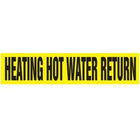 Accuform RPK379SSA Self Stick - 3/4"" to 1-1/4"" OD ASME (ANSI) Pipe Marker: Heating Hot Water Return